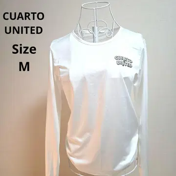 [ 인기 CUARTO UNITED ] 화이트 티셔츠 사이즈 M