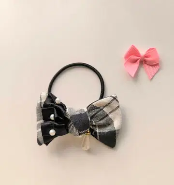 리본 & 펄 머리끈