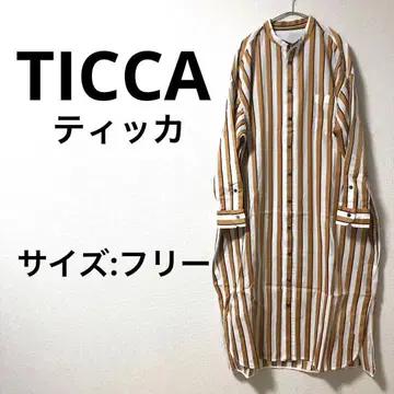 [새상품급] TICCA 롱 원피스 베이지 화이트 프리 사이즈