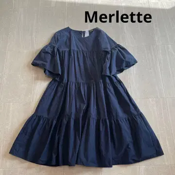 투모로우랜드 Merlette 마렛 네이비 티어드 원피스 XS