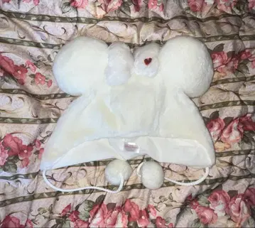 디즈니 팬캡 화이트 미니 라메