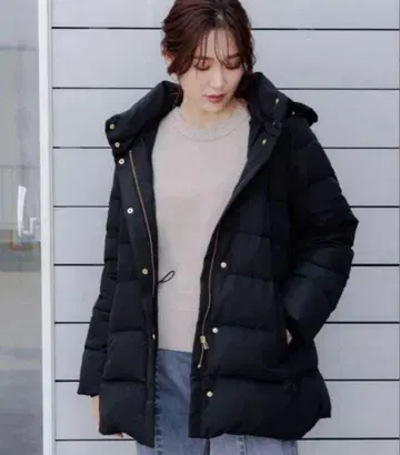 새상품급 GLOBAL WORK 우츠쿠 실루엣 발수 다운 코트 XL 블랙