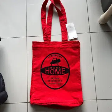 ZARA HOME 빨간색 토트백