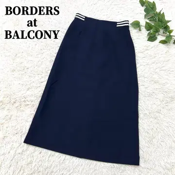 새상품급 BORDERS at BALCONY 하이라이즈 스커트 네이비 36