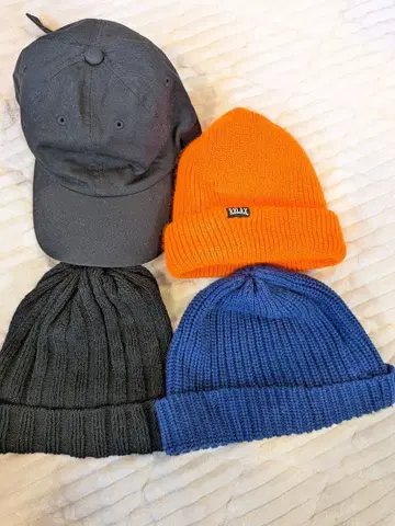 4장 세트 판매 무지 니트 모자 캡 세트