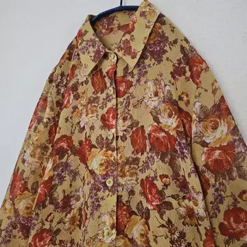 디자인 셔츠 자켓 빈티지 꽃무늬 쇼와 레트로 앤티크 구제 의류