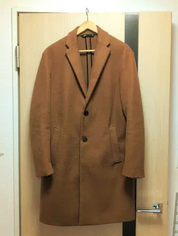 ZARA 남성용 체스터 코트 카멜
