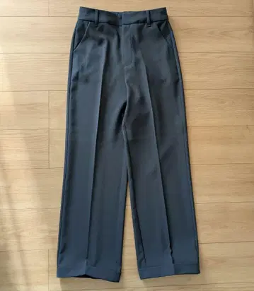 ur's 밑단 더블 센터 프레스 팬츠