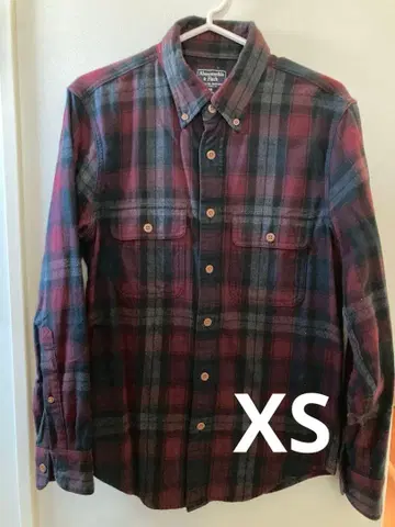 아바클로 abercrombie&fitch 플란넬 셔츠 남성용 xs 사이즈