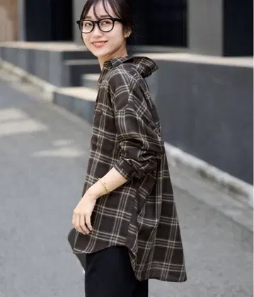 25AW SLOBE IENA 비에라 루즈 체크 셔츠 브라운