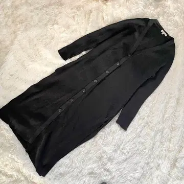 [ 새상품급 ] 에포카 가디건 사이즈 40 M - 블랙 긴팔/롱 기장