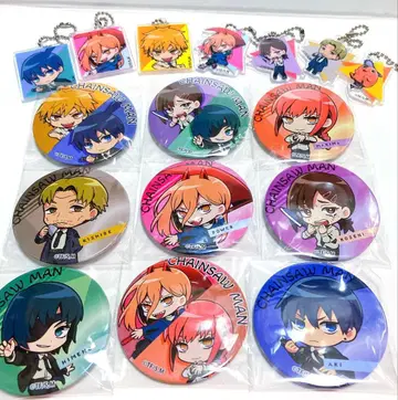 체인소 맨 아크릴 키링 캔뱃지 세트