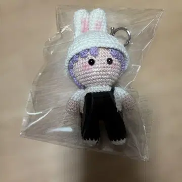 정국 토끼 귀 니트 캐릭터 키링