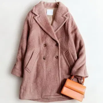 새상품급 개럴개런트 모헤어 샤기 하프 코트 오버 사이즈 더블