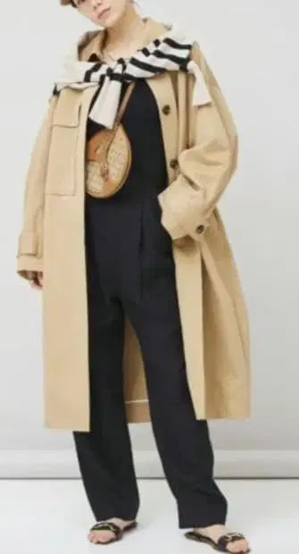 캘런솔로지 오버 사이즈 스텐카라 코트