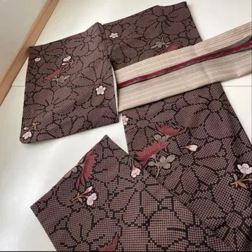 다이쇼 로망풍 코몬 폴리에스테르 화학 섬유 새상품급 요시무라 좋아하는 분