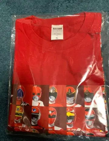 [ XL ] T셔츠 레드 집합 전 슈퍼 전대전 빨간색