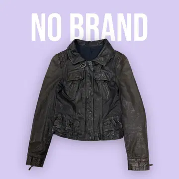 노브랜드 블랙 가죽 자켓 숏 기장 사이즈 66 S-875