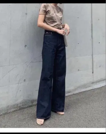 [ MOUSSY ] 마우지 데님/청바지 와이드 팬츠 새상품급 사이즈 26