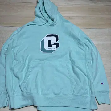 리버스 위브 Champion 민트 그린 후드티 2XL