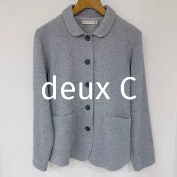 두세 deux C 그레이 둥근 카라 자켓 가디건