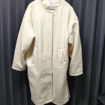 coen 보아 롱 코트 L 사이즈 크림