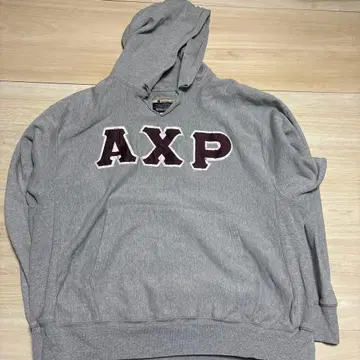 리버스 위브 Champion AXP 로고 그레이 후드티 XL