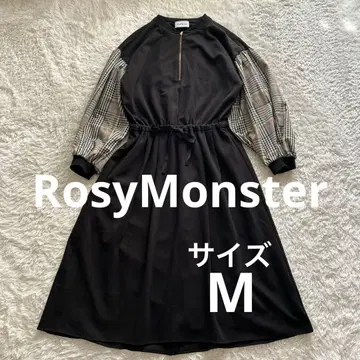 RosyMonster 로지몬스터 체크 슬리브 지퍼 원피스