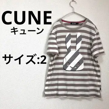 [새상품급] CUNE 티셔츠 베이지 화이트 2(M) 사이즈