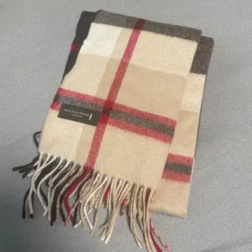 MACKINTOSH 체크 무늬 캐시미어 머플러