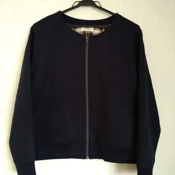 Kuu: 퀼팅 지퍼 아우터 네이비