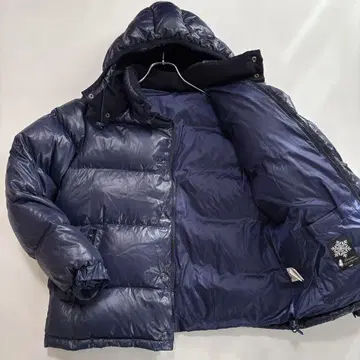 새상품급 BEAMS [두툼한 다운 90% 2way] 다운 자켓 네이비