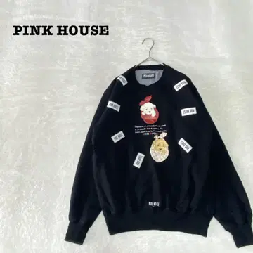 EK4084 [핑크하우스] 트레이닝복 맨투맨 [M] 로고 강아지 블랙