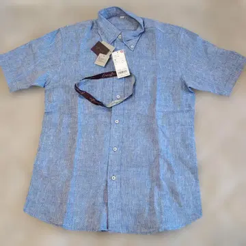 [ 미사용 새상품 ] UNIQLO 린넨 셔츠 S 66 Blue