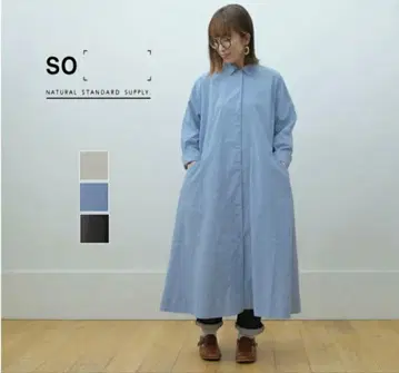 SO 에스오 40 브로드 와셔 플레어 셔츠 원피스 미사용 새상품
