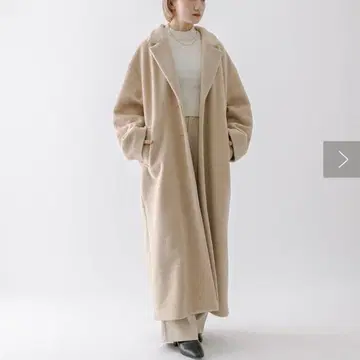 mystic 오버 롱 코트 베이지