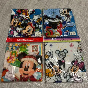 Tokyo Disneyland 미키 미니 타월 4장 세트