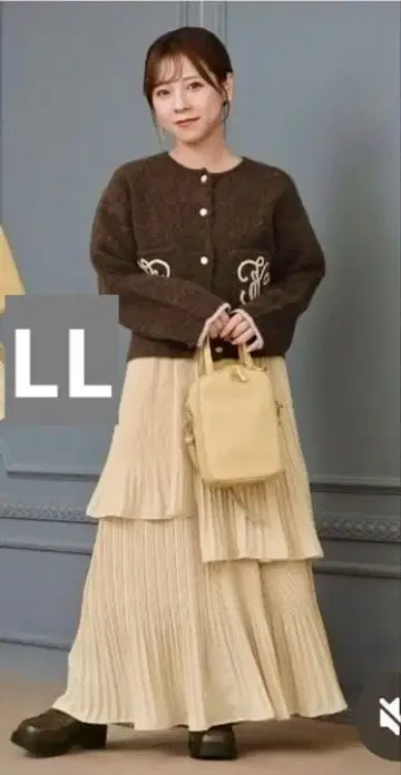 시마무라 tal.by yumi. 랜덤 플리츠 스커트 베이지 LL