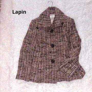 라팡 트위드 자켓 높은 옷깃 디자인 고급 겨울