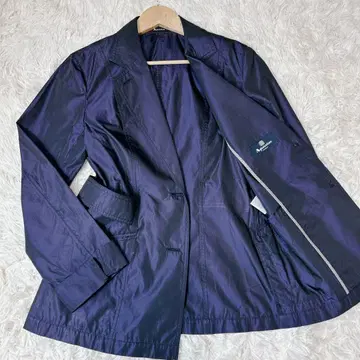 새상품급 아쿠아 스큐텀 테일러드 자켓 실크 퍼플 M 상당