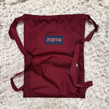 JANSPORT 버건디 드로우 스트링 백팩