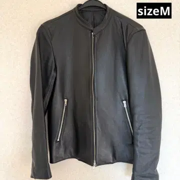 LIDNM 램 가죽 라이더 자켓 블랙