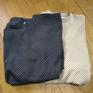 LHELBIE 레르비에 도트 무늬 블라우스 2세트