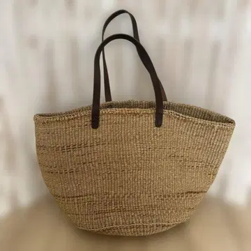 알뜰한 [bizen] 가죽 바스켓 토트백