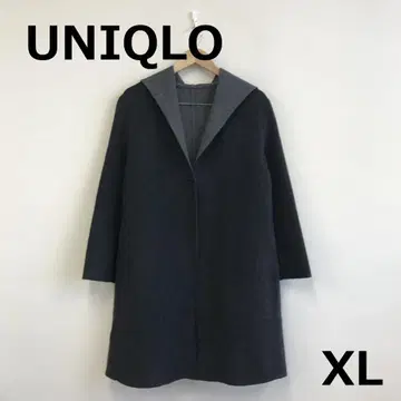 최종 H1127D14 [UNIQLO] 후드 부착 롱 코트
