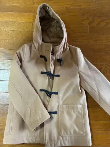 베이지 더플 코트 후드 부착 M 사이즈