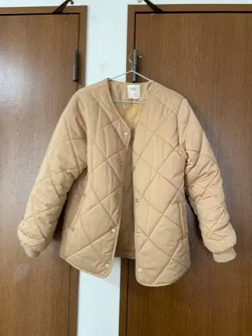 lawgy 베이지 퀼팅 자켓