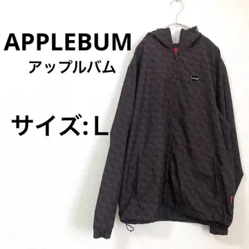 [새상품급] APPLEBUM 나일론 자켓 블랙 오렌지 L 사이즈
