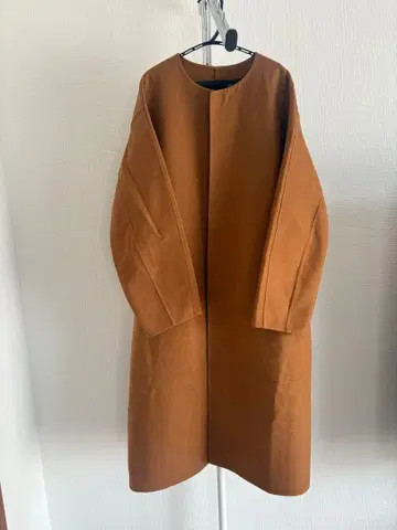 드로어 울 롱 코트 36 브라운