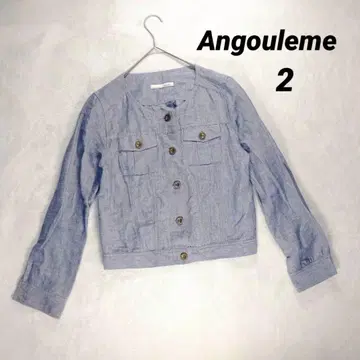 [ 앙글레임 ] 노카라 자켓 (2) 린넨 혼방 린넨 면 라이트 블루